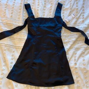 brand new with tags black urban outfitter dress super cute bow detail